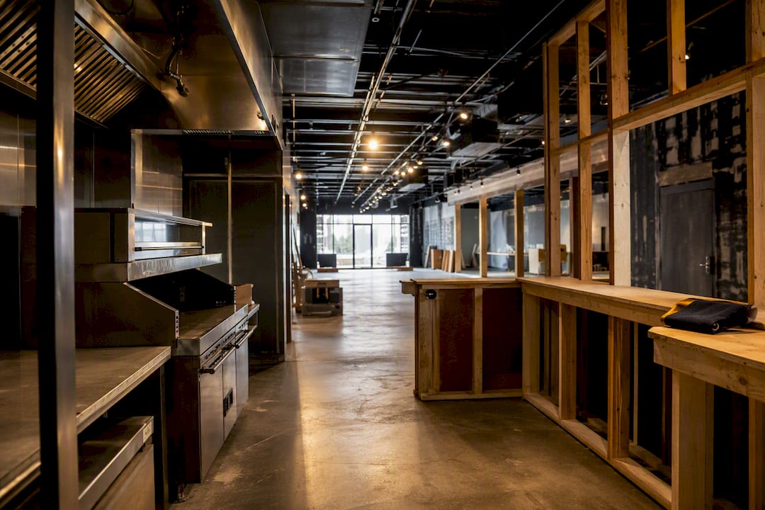Florida restaurant interior during a commercial renovation