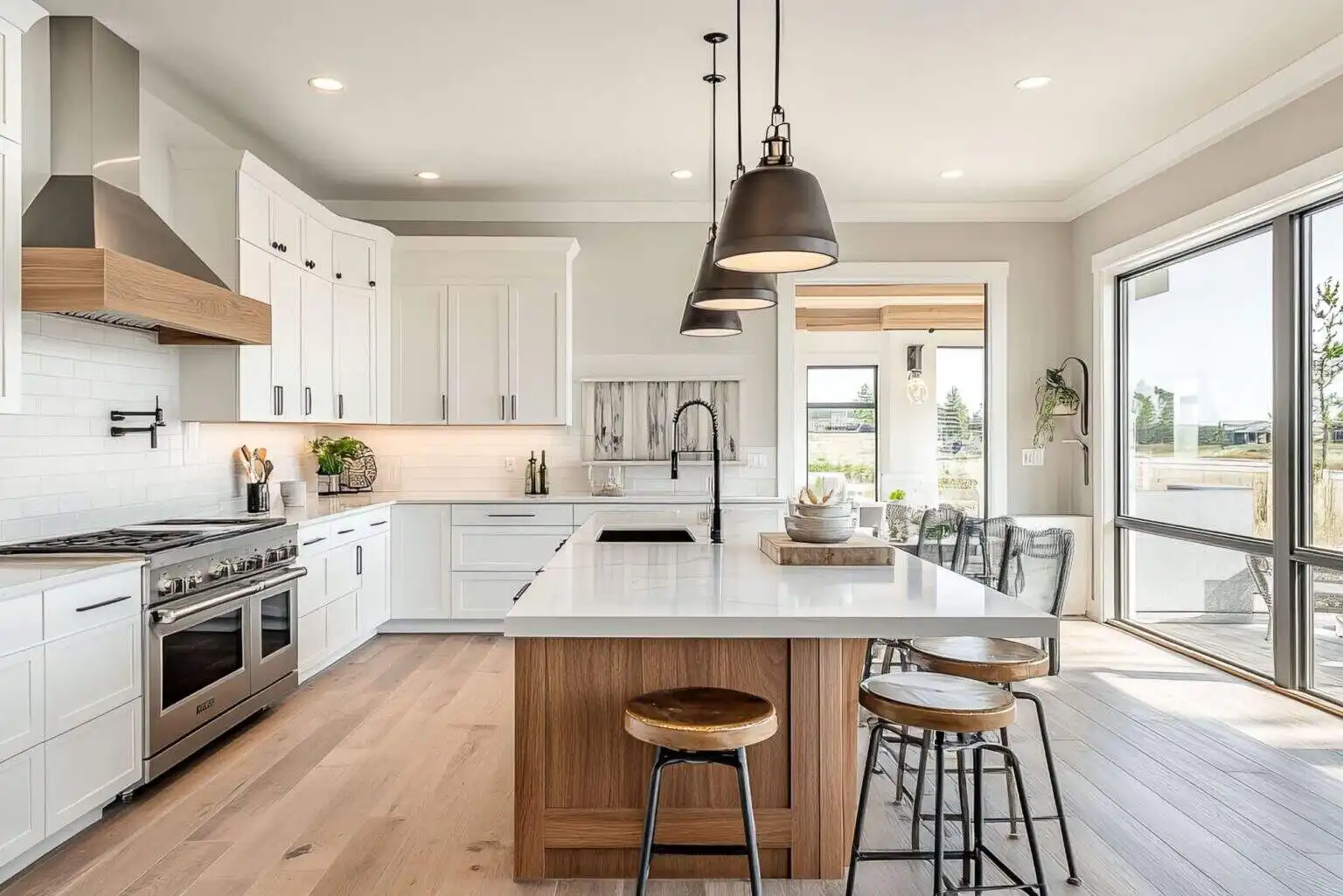 Renovated open plan living space in a Tampa Bay home