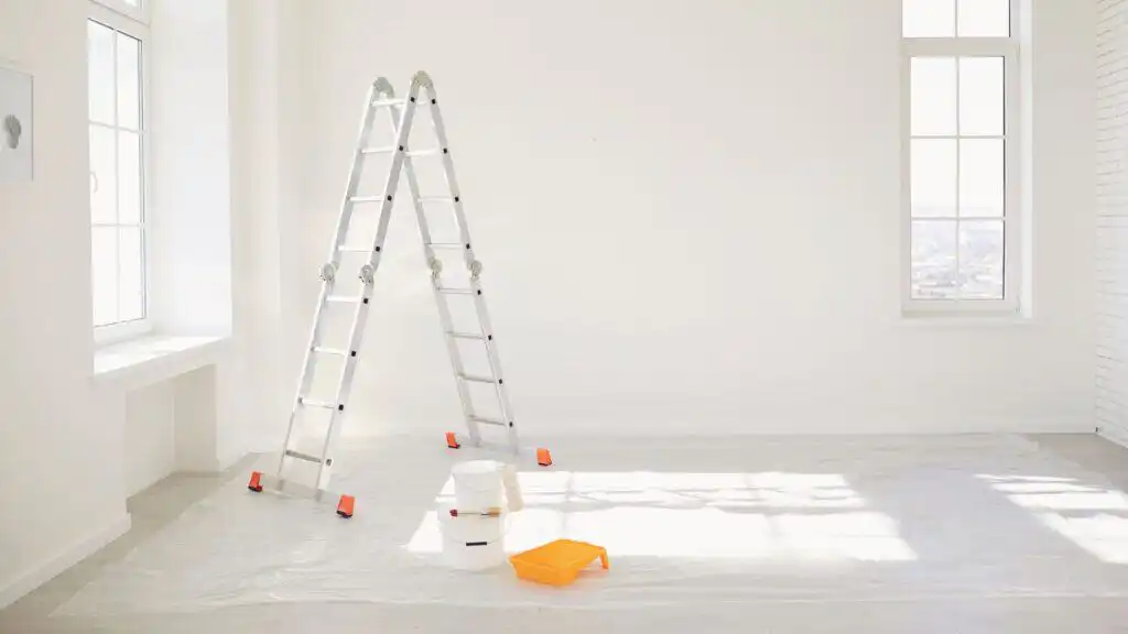 Freshly painted interior room with clean cut lines