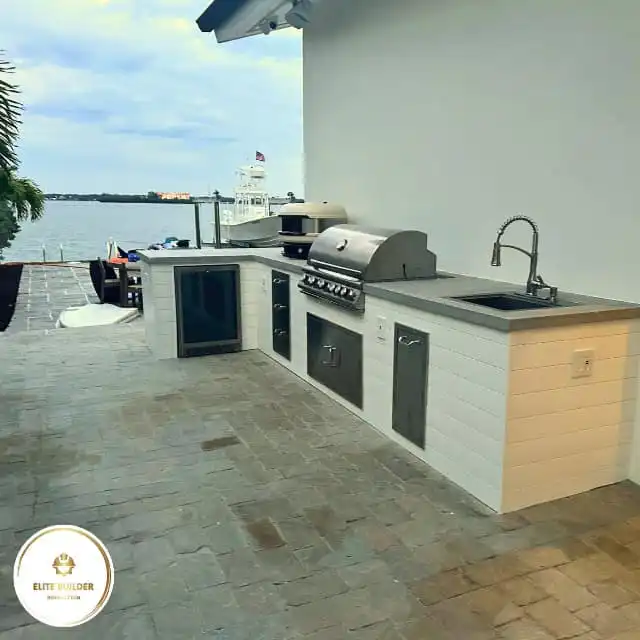 Built-in outdoor kitchen completed in Clearwater